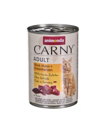 ANIMONDA Carny Adult smak: wołowina  kurczak i kacze serca - mokra karma dla kota - 400g nr 2