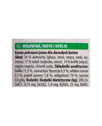 ANIMONDA Carny Adult smak: wołowina  indyk i królik 400g nr 1