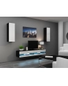 cama meble Szafka RTV VIGO NEW '140' 30/140/40 czarny/biały pł - nr 3