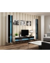 cama meble Szafka RTV VIGO NEW '180' 30/180/40 biały/czarny pł - nr 9