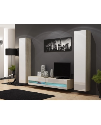 cama meble Szafka RTV VIGO NEW '180' 30/180/40 sonoma/biały pł