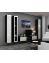 cama meble Witryna VIGO pełna'180' 180/40/30 czarny/biały poł - nr 18