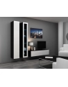 cama meble Witryna VIGO pełna'180' 180/40/30 czarny/biały poł - nr 30