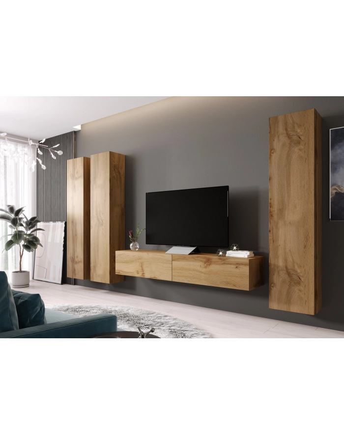 cama meble Witryna VIGO pełna'180' 180/40/30 dąb wotan główny