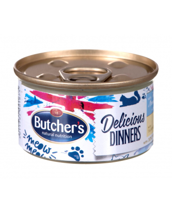 BUTCHER'S Classic Delicious Dinners z tuńczykiem i rybą morską - puszka 85g