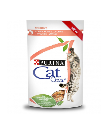 purina nestle CAT CHOW SENSITIVE GiG Łosoś Cukinia w sosie 85g