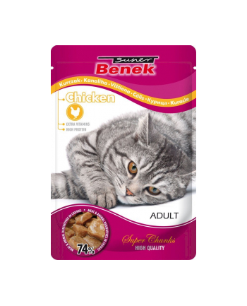 CERTECH Super Benek saszetka dla kota z kawałkami kurczaka w sosie 100g