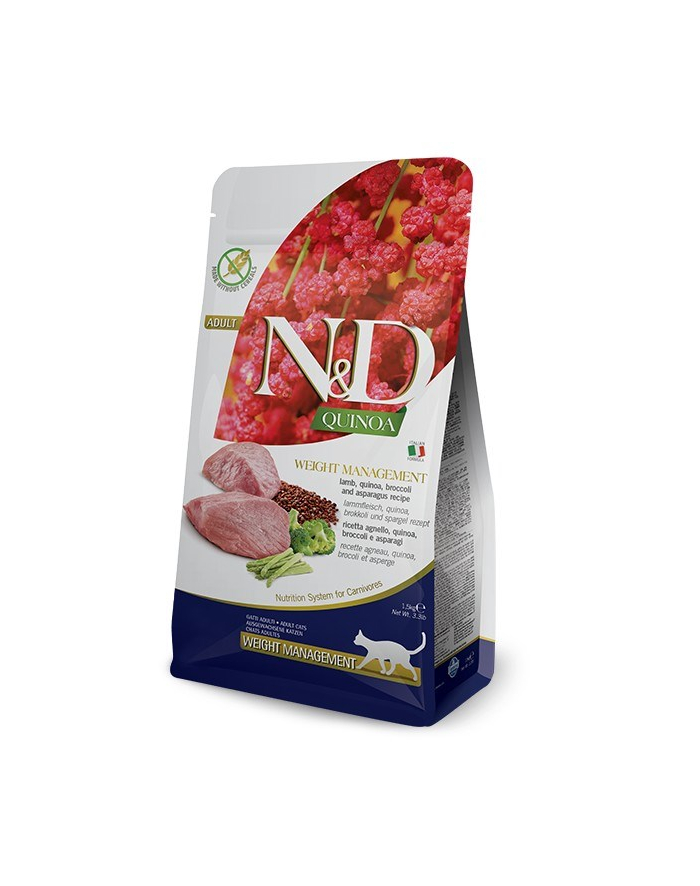 FARMINA N'D CAT QUINOA WEIGHT MANAGEMENT LAMB ' BROCCOLI - sucha karma dla kota -  5kg główny