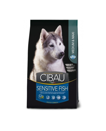 FARMINA CIBAU Sensitive Fish Medium/Maxi - sucha karma dla psa - 12kg + 2kg GRATIS