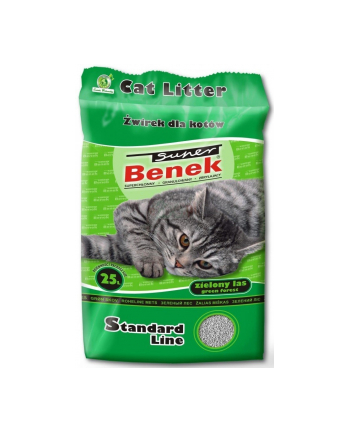 CERTECH Super Benek Standard Zielony Las - żwirek dla kota zbrylający 25l (20kg)
