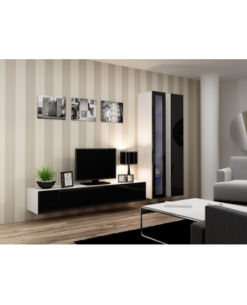 cama meble Zestaw VIGO 3 biały/czarny połysk