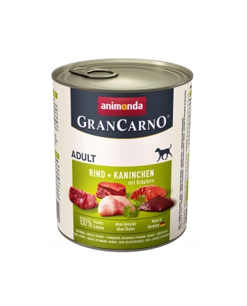 ANIMONDA Grancarno Adult smak: wołowina  królik i zioła 800g nr 2