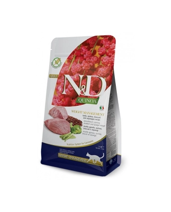 FARMINA N'D CAT QUINOA WEIGHT MANAGEMENT LAMB ' BROCCOLI - sucha karma dla kota -  5kg nr 1
