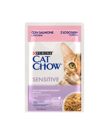 purina nestle CAT CHOW SENSITIVE GiG Łosoś Cukinia w sosie 85g