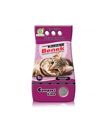 CERTECH Super Benek Compact Lawenda - żwirek dla kota zbrylający 5l nr 1