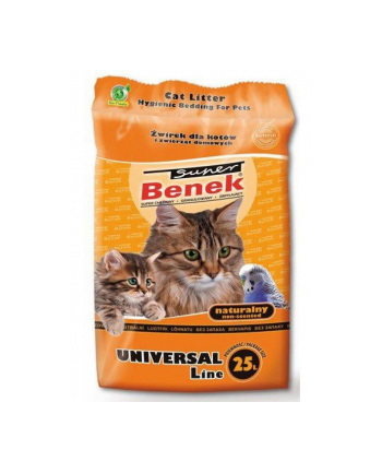 CERTECH Super Benek Uniwersalny Naturalny - żwirek dla kota zbrylający 25l