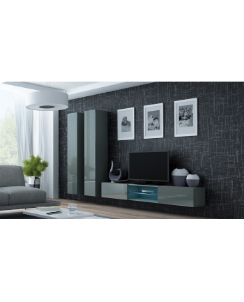 cama meble Zestaw VIGO 19 szary/szary połysk nr 1