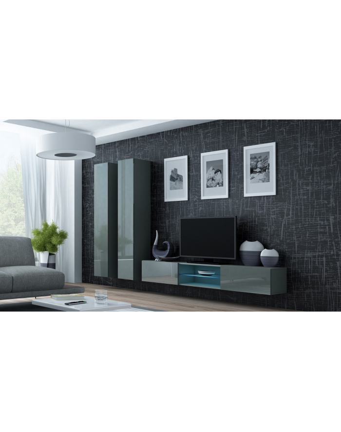 cama meble Zestaw VIGO 19 szary/szary połysk główny