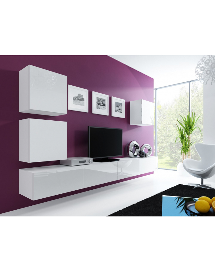 cama meble Zestaw VIGO 22 biały/biały połysk główny