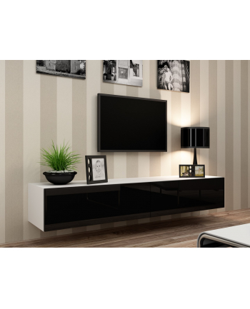 cama meble Zestaw VIGO 22 biały/czarny połysk nr 2