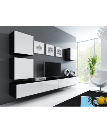 cama meble Zestaw VIGO 22 czarny/biały połysk nr 2