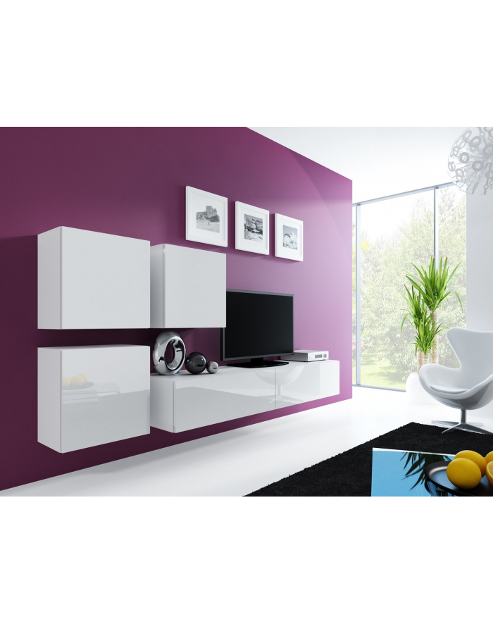 cama meble Zestaw VIGO 23 biały/biały połysk główny