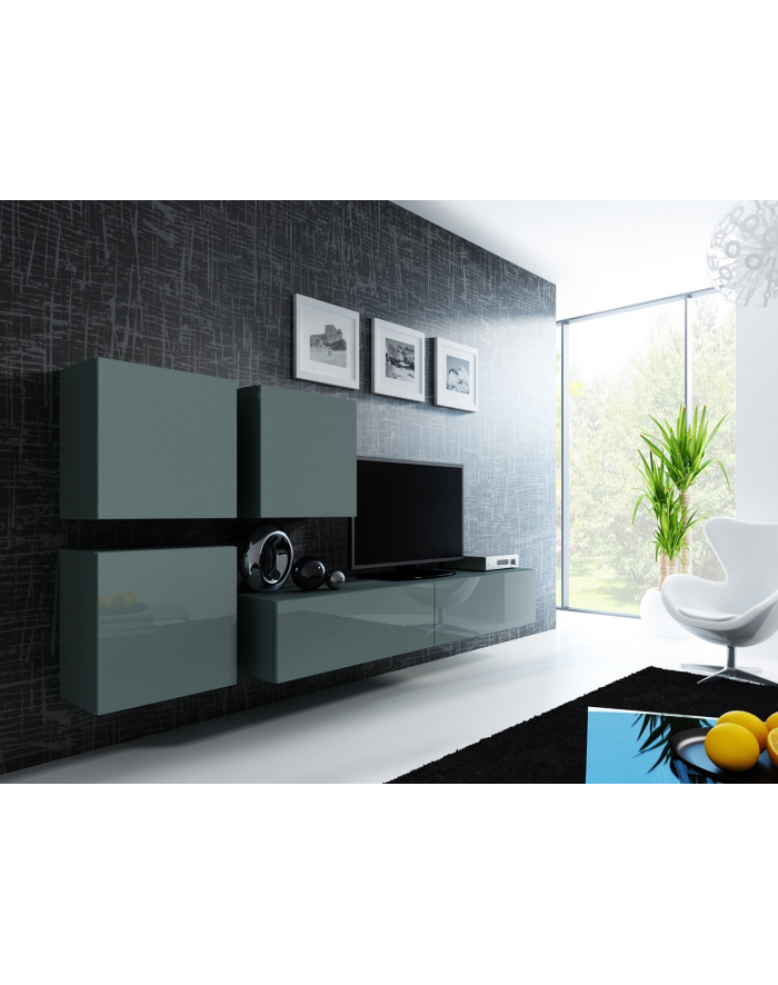 cama meble Zestaw VIGO 23 szary/szary połysk główny