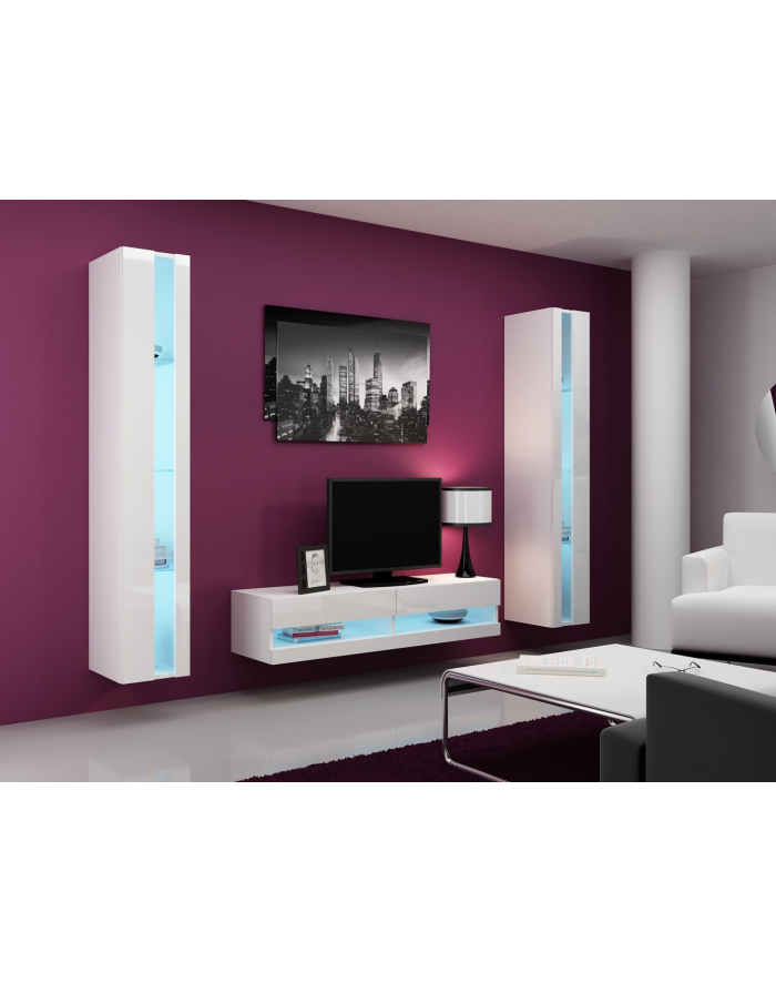 cama meble Zestaw VIGO NEW 12 biały/biały połysk główny