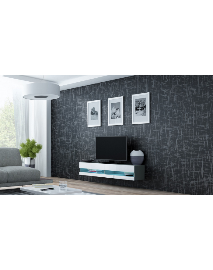 cama meble Zestaw VIGO NEW 12 szary/biały połysk główny