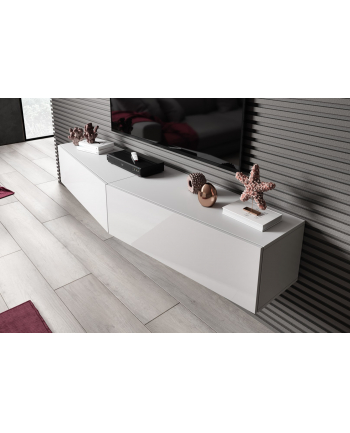 cama meble Szafka RTV VIGO SLANT 180cm (2x90) biały/biały poł nr 2