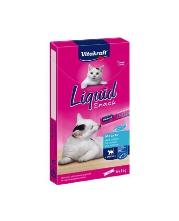 VITAKRAFT Cat Liquid Snack - przysmak dla kota w płynie: łosoś  Omega 3 6 szt nr 2
