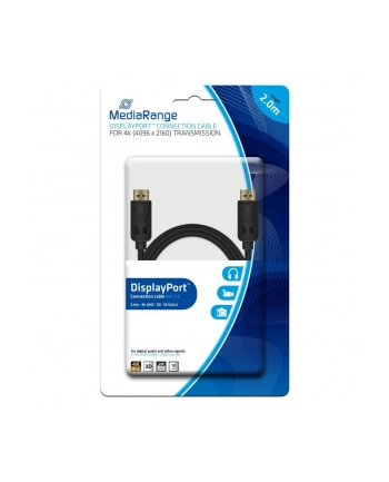 Kabel DisplayPort MediaRange MRCS159 DP/DP, 2.0m, czarny nr 1