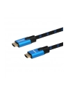 Kabel HDMI v2.1 Savio CL-143 3m, 8K, OFC, niebiesko-czarny, złote końcówki - nr 3