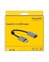 Kabel adapter Delock DisplayPort 1.4 - HDMI M/F 0,2m szary 4K 60Hz - nr 9