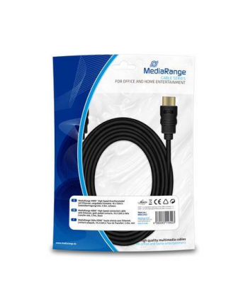 Kabel HDMI MediaRange MRCS142 HDMI/HDMI with Ethernet, 5m, czarny