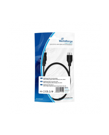 Kabel USB 3.0 MediaRange MRCS153 USB 3.0/MicroUSB 3.0 B, 1m, czarny