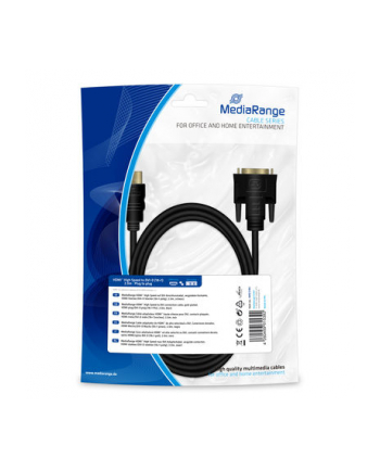 Kabel HDMI MediaRange MRCS185 HDMI/DVI-D, 2.0m, czarny