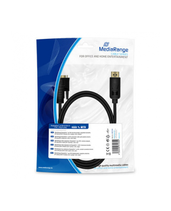 Kabel DisplayPort MediaRange MRCS199 DP/DVI with Ethernet , 2.0m, czarny