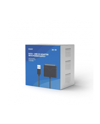 Kabel adapter SAVIO AK-39 USB 3.0 do dysków 3.5” z zasilaniem