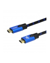 Kabel HDMI v2.1 Savio CL-142 1,8m, 8K, OFC, niebiesko-czarny, złote końcówki - nr 1