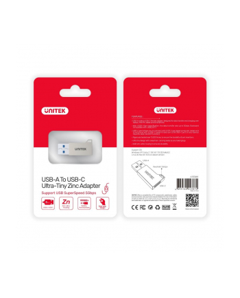 Adapter UNITEK A1034NI USB-A - USB-C 3.1 Gen1