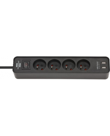 Listwa zasilająca Brennenstuhl z ładowarką USB 4gn, 1,5M, czarna