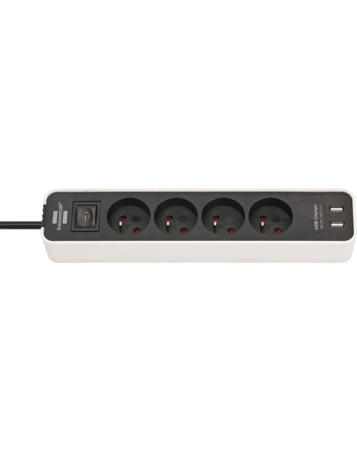 Listwa zasilająca Brennenstuhl z ładowarką USB 4gn, 1,5M, czarno-biała główny