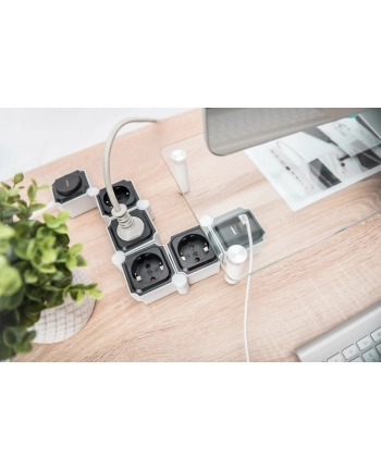 Listwa zasilająca DIGITUS elastyczna 4 gniazdowa 3680W/16A 2x USB (5V/2.4A) 6 modułów nr 2