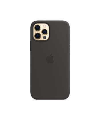 apple Silikonowe etui z MagSafe do iPhonea 12 i 12 Pro Czarne