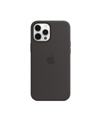 apple Silikonowe etui z MagSafe do iPhonea 12 Pro Max Czarne
