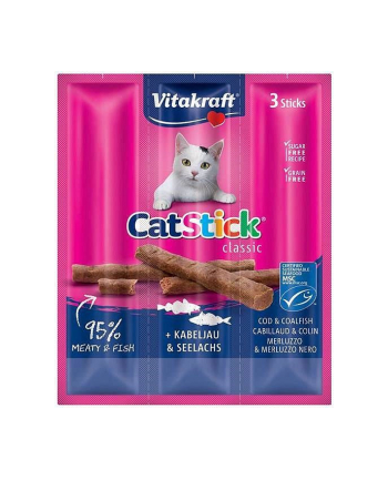 VITAKRAFT Cat Stick Mini przysmak dla kota smak dorsz czarniak 3szt 18g