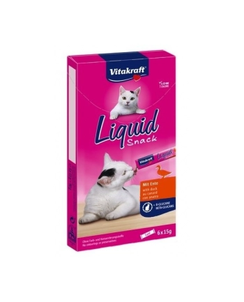 VITAKRAFT Cat Liquid Snack - przysmak dla kota w płynie: kaczka  betaglukan 6 szt nr 1