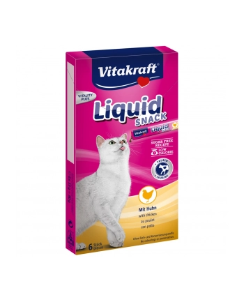 VITAKRAFT Cat Liquid Snack - przysmak dla kota w płynie: kurczak  tauryna 6 szt nr 1