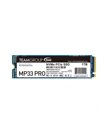 TEAM GROUP MP33 Pro 1TB PCIe Gen3 x4 NVMe M.2 SSD 2100/1700 MB/s nr 1